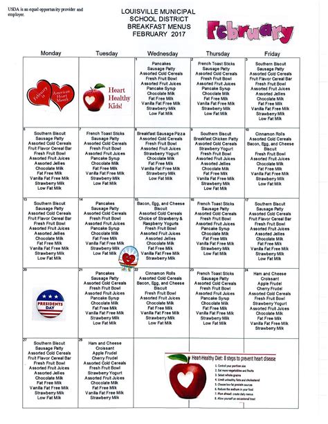 LMSD Lunch and Breakfast Menus: February Breakfast & Lunch Menu