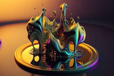 Metallic liquid abstract 4K ultra HD wallpaper