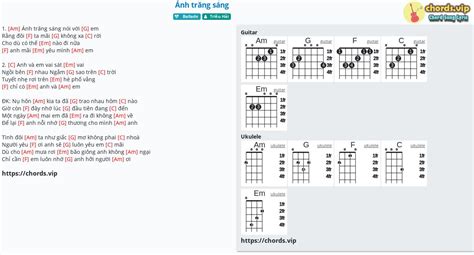 Chord: Ánh trăng sáng - Triều Hải - tab, song lyric, sheet, guitar, ukulele | chords.vip