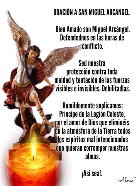 ORACIÓN A SAN MIGUEL ARCANGEL. Bien Amado san Miguel Arcángel ...