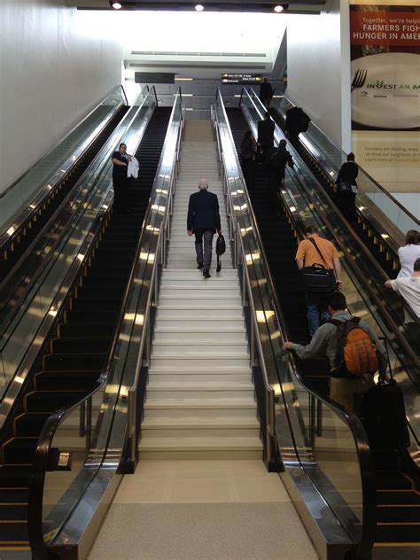 Stairs over escalators