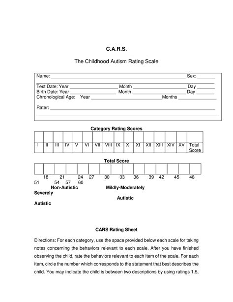 C.A.R.S - Childhood Autism Rating Scale - C.A.R. The Childhood Autism ...