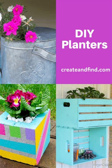 19 Ways to Make Your Own Planters | Diy upcycled planters, Planter pots ...
