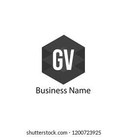 Initial Letter Gv Logo Template Design Stock Vector (Royalty Free ...