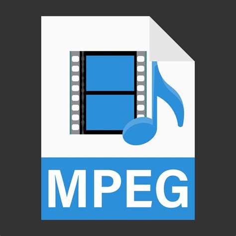 Modern flat design of MPEG illustration file icon for web 11721656 ...