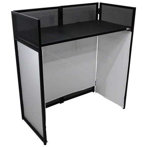 ProX VISTA Mobile DJ Booth Workstation, Black Frame | StageDrop