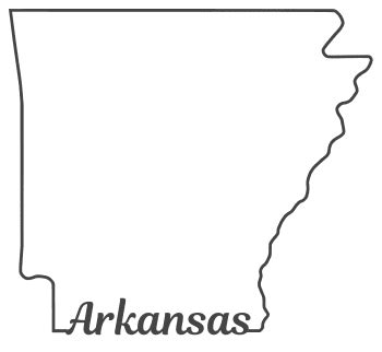 State Of Arkansas Map Outline - Edithe Marchelle