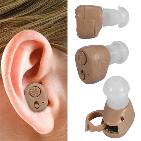 YLSHRF Mini Hearing Aid In-Ear Adjustable Volume Sound Digital Amplifier for The Elderly Deaf ...