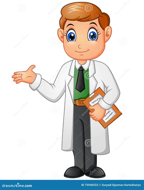 Happy Young Doctor Cartoon Isolated On White Background | CartoonDealer ...