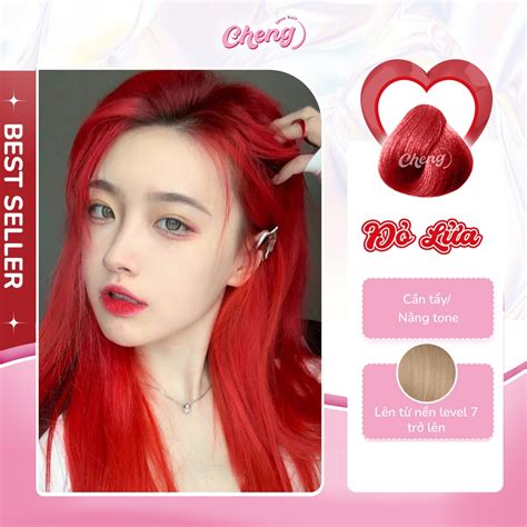 Thuốc Nhuộm Tóc Màu ĐỎ LỬA Không Tẩy | Chenglovehair, Chenglovehairs | Shopee Việt Nam