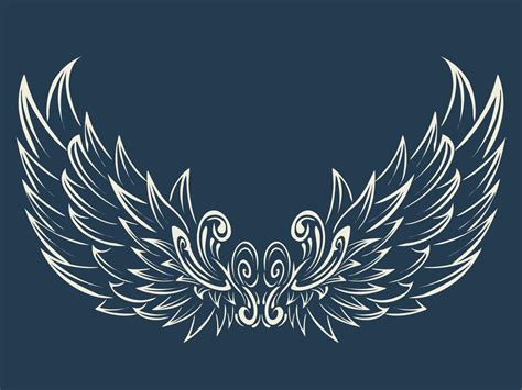 Free vector illustration design of white angel wings logo 7718551 ...