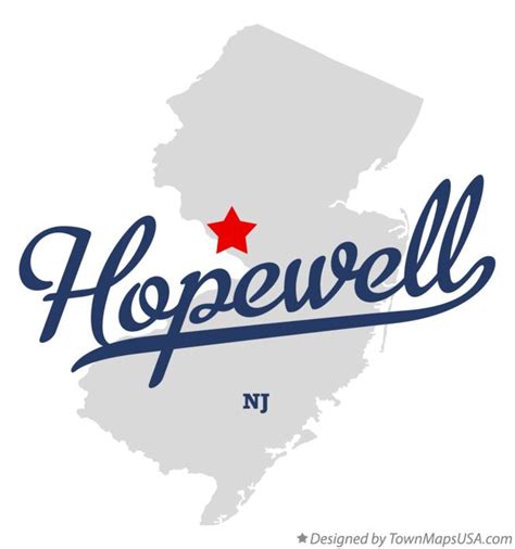 Map of Hopewell, Mercer County, NJ, New Jersey