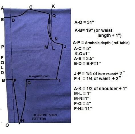 Make your own Tie Front Shirt - Free sewing pattern & tutorial - Sew Guide