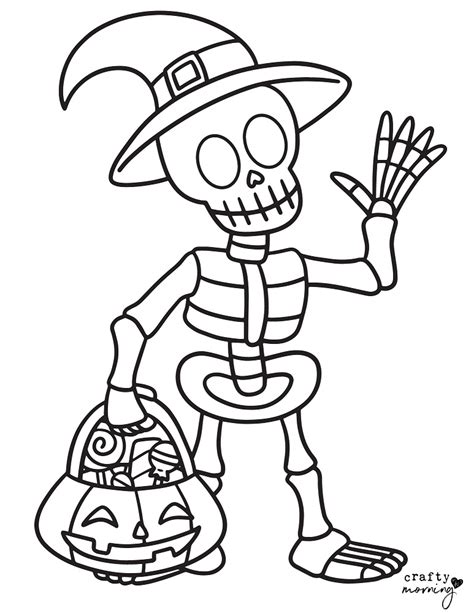 Free Printable Skeleton Coloring Pages - Crafty Morning