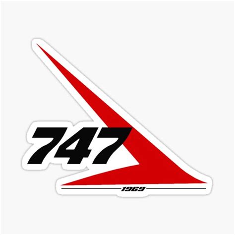 "747 classic logo" Sticker for Sale by Greenbeandesign | Redbubble