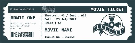 Free, printable and customizable movie ticket templates | Canva