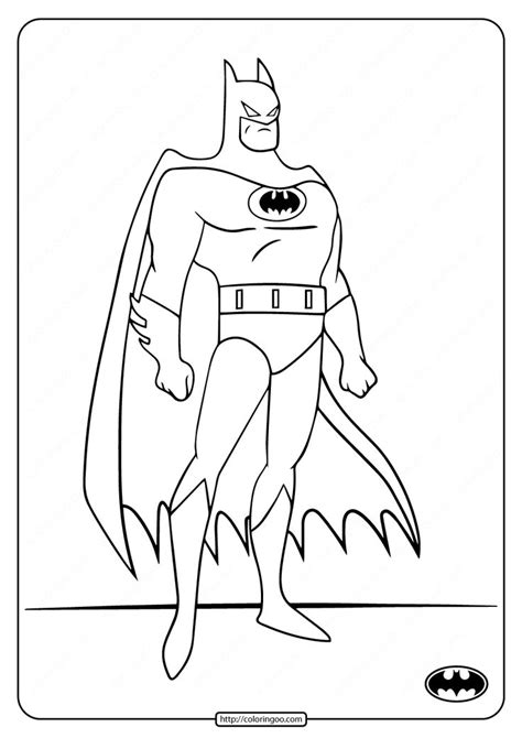 Printable DC Superhero Batman Coloring Pages. High quality free printable pdf coloring, dra ...