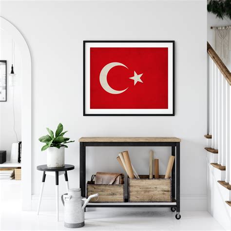 Turkey Flag Art, Turkey Flag Print, Flag Poster, Country Flags, Flag ...