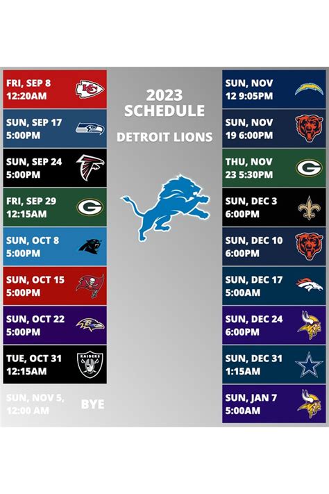 Detroit Lions Home Game Schedule 2024 - Arlyn Caitrin