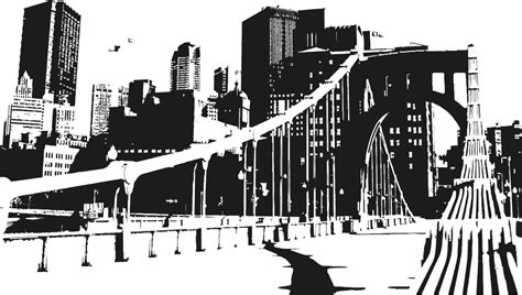 Manhattan Skyline Silhouette - Bridge Pictures png download - 1155*655 ...