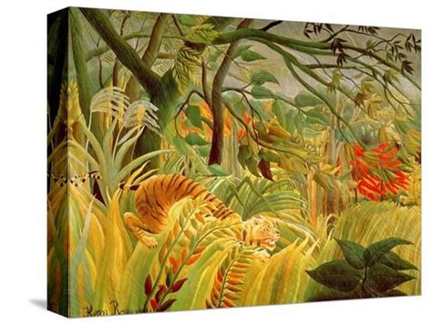 Tiger in a Tropical Storm (Surprised!) 1891 Stretched Canvas Print by ...