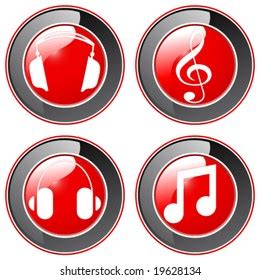 Music Buttons Stock Vector (Royalty Free) 19628134