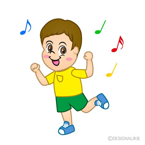 Dancing Boy Cartoon Free PNG Image｜Illustoon