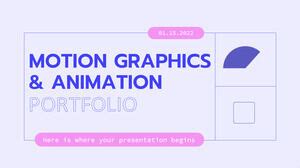 Motion Graphics & Animation Portfolio PowerPoint Templates Free Download