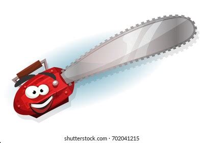 Cartoon Chainsaw Character Illustration Cartoon Funny Stock Vector ...