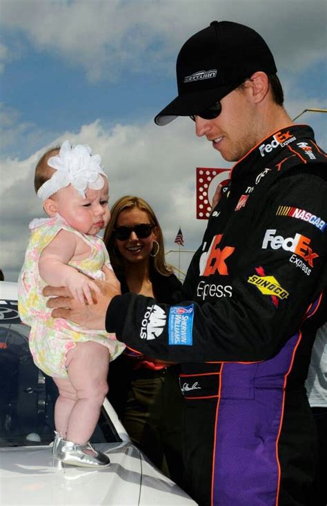 Denny Hamlin & family | Taylor james, Denny hamlin, Denny hamlin nascar