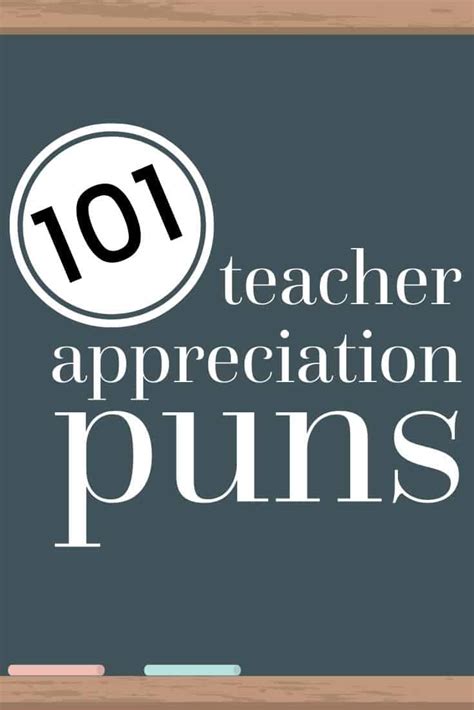 Teacher appreciation puns | Healthy, happy teacher