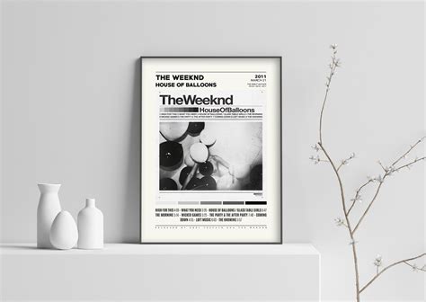 The Weeknd Poster House Of Balloons Poster Tracklist Album | Etsy