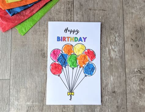 Simple Birthday Card for Kids to Make- free printable - Go Places With Kids