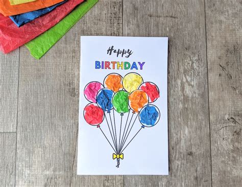 Simple Birthday Card for Kids to Make- free printable - Go Places With Kids