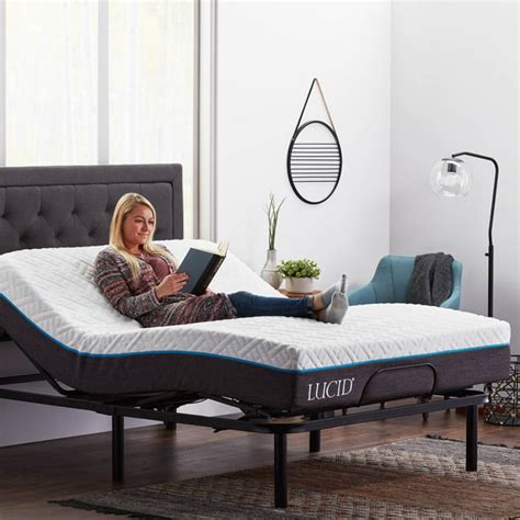 Lucid Basic Remote Controlled Steel Adjustable Bed Base, Twin XL ...