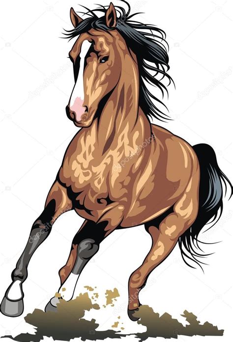 Brown horse isolated Stock Illustration by ©pepeemilio2 #70236877