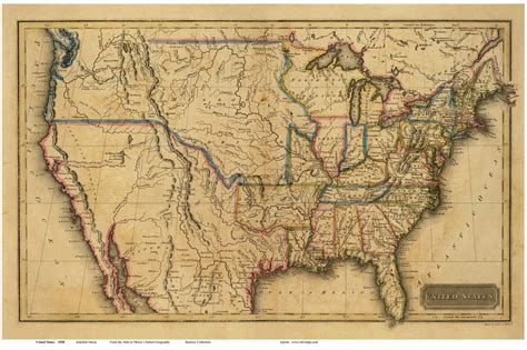 The United States of America 1820 Map USA Map Reprint Morse - Etsy | United states map, Colorado ...