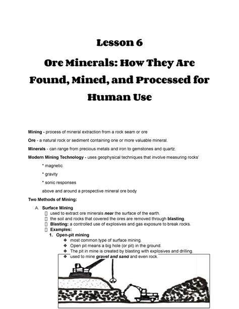 Lesson 7 - Ore Minerals and How Fossil Fuels are Formed - Lesson 6 Ore ...