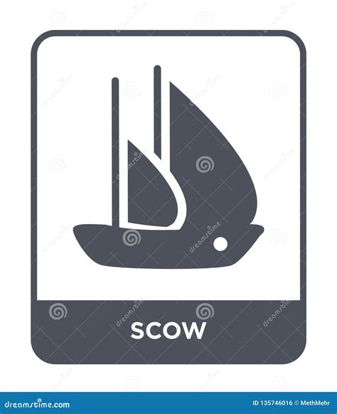 Scow Icon in Trendy Design Style. Scow Icon Isolated on White ...