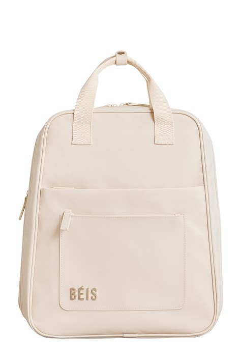 BEIS The Expandable Backpack in Beige | REVOLVE