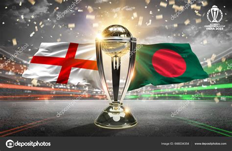 Karachi Pakistan July England Bangladesh Icc World Cup 2023 Flags ...