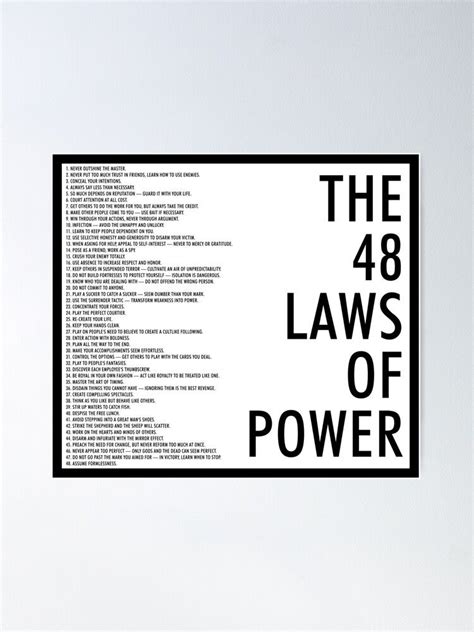 "the 48 laws of power" Poster for Sale by arch0wl | 48 laws of power ...