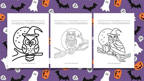 Halloween Owl Coloring Pages