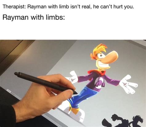 Behold, a meme with a cursed image. : Rayman