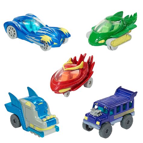 PJ Masks Die Cast Cars 3-Pack, Cat-Car, Owl Glider, And Gekko-Mobile ...