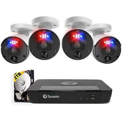 Swann Pro 4k Ultra Hd, 8 Channel Security System, 2tb Nvr, 4 Bullet Poe ...