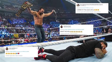 Fans react to Roman Reigns and Drew McIntyre brawl