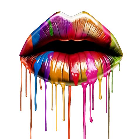 Pop Color Pout Candycore Drip Art Digital Image Sublimation - Etsy | Drip art, Pop art lips, Lip art
