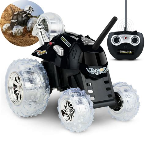 SHARPER IMAGE Thunder Tumbler Toy RC Car for Kids, Remote Control Monster Spinning Stunt Mini ...