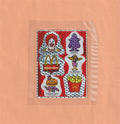 Vintage Metallic Mcdonalds Sticker Sheet SEALED - Etsy